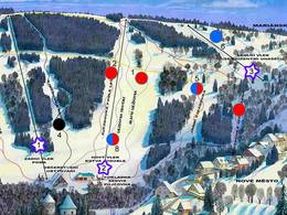 Plan des pistes Novako – Jáchymov-Nové Město
