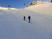 Descente raide au Planplatten