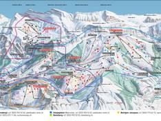 Plan des pistes Adelboden/Lenk – Chuenisbärgli/Silleren/Hahnenmoos/Metsch
