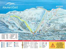 Plan des pistes Haukelifjell Skisenter