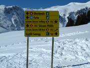 Signalisation des pistes dans le domaine skiable Damüls-Mellau