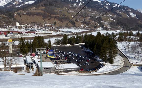 Prättigau: Accès aux domaines skiables et parkings – Accès, parking Grüsch Danusa