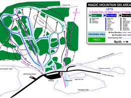 Plan des pistes Magic Mountain Resort