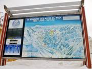 Plan des pistes à la station de départ de la télécabine Mercantour