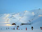 Vue sur les pistes Drottningin et Kóngsgil