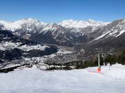 Vue sur le domaine skiable de Bormio