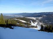 Vue sur le domaine skiable Arber