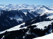 Vue du Hahnenkamm jusqu'à la Resterhöhe et au Zweitausender