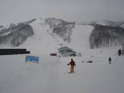 Descentes au télésiège quatre places Victoria