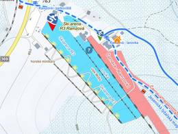 Plan des pistes Skiaréna R3 – Ramzová