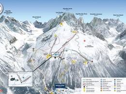 Plan des pistes Grands Montets – Argentière (Chamonix)