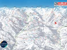 Plan des pistes Saalbach Hinterglemm Leogang Fieberbrunn (Skicircus)