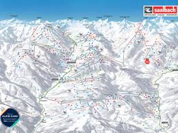Plan des pistes Saalbach Hinterglemm Leogang Fieberbrunn (Skicircus)