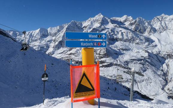val de Passiria (Passeiertal): indications de directions sur les domaines skiables – Indications de directions Pfelders (Plan)