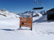 Signalisation dans le domaine skiable