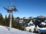 Télésiège Wannenjochbahn à Schattwald dans la vallée de Tannheim