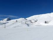 Vue depuis Salastrains sur le domaine skiable de St. Moritz