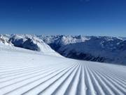 Piste fraîchement préparée au Corvatsch