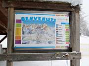 Plan des pistes à la station de la vallée