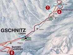 Plan des pistes Alfaierlift – Gschnitz