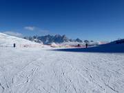 Début de la journée de ski au Le Cune