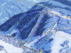 Plan des pistes Deštné