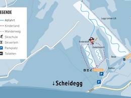 Plan des pistes Luggi Leitner Lifte – Scheidegg