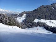 Descente Holzerabfahrt vers le Preunegg-Jet sur la Reiteralm