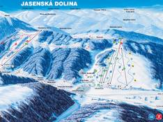 Plan des pistes Jasenská Dolina – Belá-Dulice