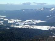 Vue depuis l'Arber vers le village de Lohberg