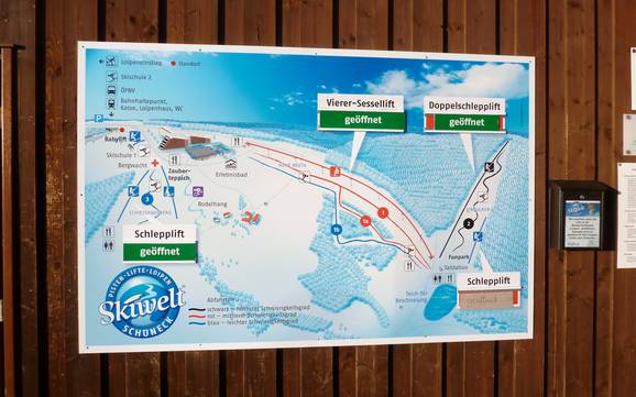 Vogtlandkreis: indications de directions sur les domaines skiables – Indications de directions Schöneck (Skiwelt)