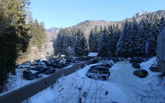 Almtal (vallée de l'Alm): Accès aux domaines skiables et parkings – Accès, parking Kasberg – Grünau im Almtal