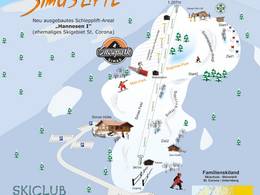 Plan des pistes Simas Lifte – St. Peter/St. Corona