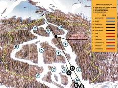 Plan des pistes Chiomonte Frais