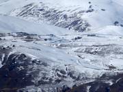 Vue depuis Cardrona sur les pistes de ski de fond de Snowfarm NZ