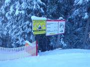 Signalisation des pistes dans le domaine skiable Galsterberg