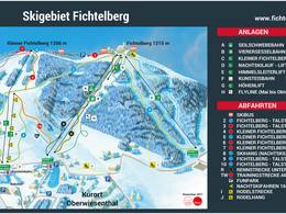 Plan des pistes Fichtelberg – Oberwiesenthal