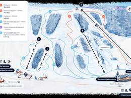 Plan des pistes Kiczera – Puławy (Rymanów)