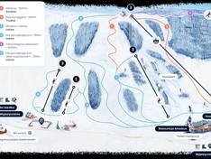Plan des pistes Kiczera – Puławy (Rymanów)