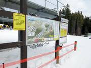 Plan des pistes à la station de vallée Bronze Chair