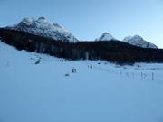 Piste facile et large à Tarasp