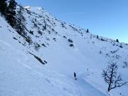 Pentes raides vers la Wolfratshauser Hütte