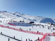 Vue depuis la base sur le domaine skiable de Cardrona