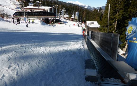 Domaines skiables pour les débutants dans les Alpes du Platta (Oberhalbsteiner Alpen) – Débutants Savognin
