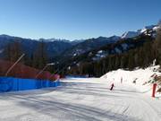 Descente vers la vallée Thöni jusqu'à Vigo di Fassa