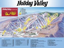 Plan des pistes Holiday Valley