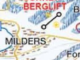 Plan des pistes Sonnenberglift – Milders