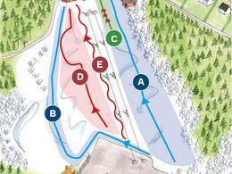 Plan des pistes Hemlingbybacken – Gävle