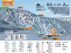Plan des pistes Mont Sutton