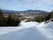 Section raide dans la partie supérieure près de la télécabine